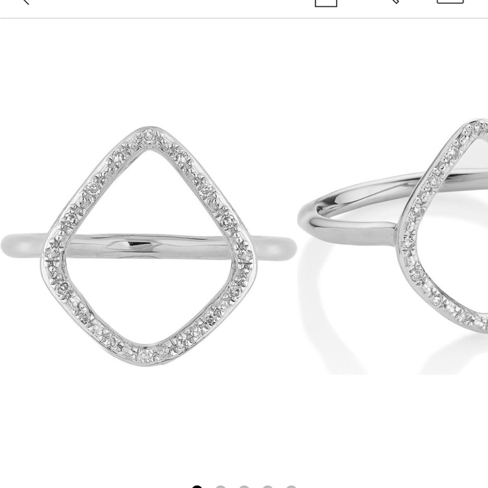 Monica Vinader NWOT Riva Diamond Hoop Ring🔥Read Full description 🔥